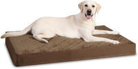 Orthopedic XL Dog Beds Large Sized with Washable Cover, 41x27 - 41.0"L x 27.0"W x 3.5"Th / Brown