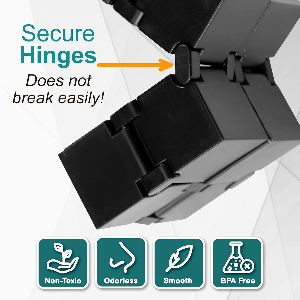 Infinity Cube Fidget Toys for Kids - Black / 1.5 x 1.5 Inches - image 4