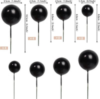 ZHUOWEISM ball cake toppers, 24 mini balloon picks in blue, gold and white - view 26