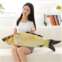 OPHRBU 24 inch fish plush pillow shaped like a realistic carp with soft short plush fabric - view 11