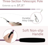 SONGWAY Interactive Cat Feather Toy Set - Light Pink - image 4