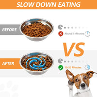 Slow Feeder Dog Bowls Insert - XL / Blue - image 2