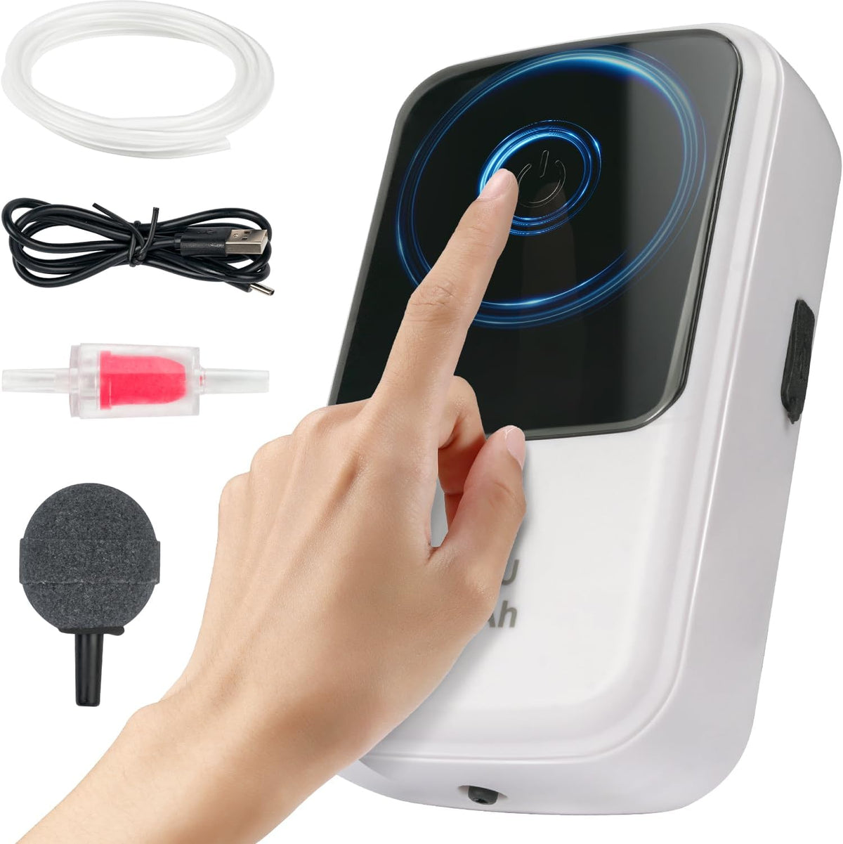 Rechargeable Aerator Portable Fish Bait Bucket Aquarium Air Pump – Essentials for Fish - 4000mAh touchscreen