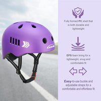 KAMUGO Kids Bike Helmet Set - Purple - image 3