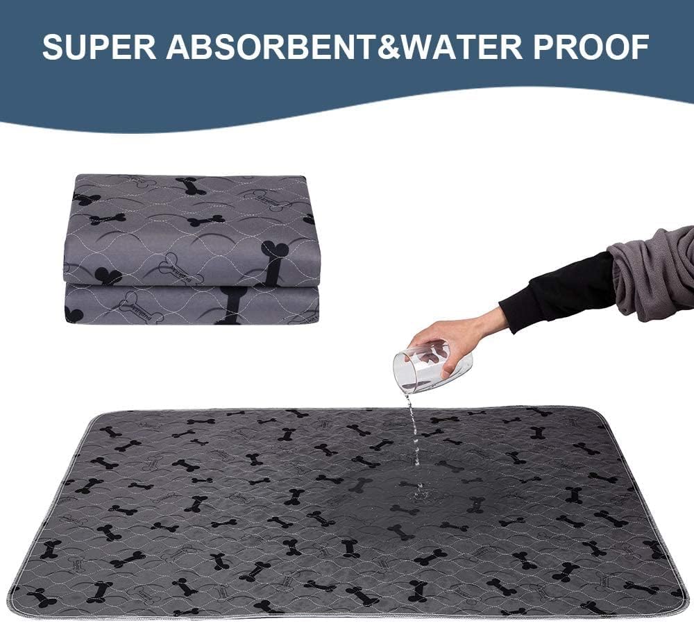 Washable Dog Pee Pads with Free Grooming Gloves - 24x36 Inch (Pack of 2) - image 2