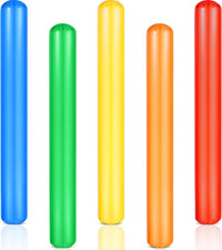 Chivao inflatable PVC swim noodles in red, yellow, blue, orange and green - view 2