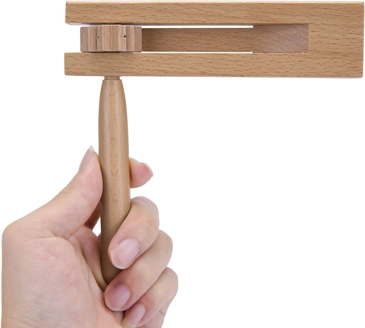 MIHEY Traditional Matraca Toy Wooden Spinning Rattle Ratchet Noise - image 2