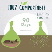 Dog Poop Bag, Compostable Doggie Poop Bags Refills, Eco-Friendly Pet Waste Bags, Vegetable-Based Unscented, Compostable, Extra Thick, Leak Proof, Size 9 x 13 Inches, 120 count