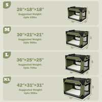 Collapsible Dog Crate for Large Dogs 36 Inch - Green / 26.0"L x 18.0"W x 18.0"H - image 2