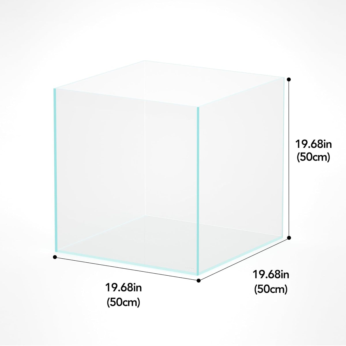 Aquarium 75H 37 Gallon Ultra Clear Glass Rimless Fish Tank – Essentials for Fish - Cube / 31Gal W19.7×D19.7×H19.7 in(50x50x50cm) - image 3