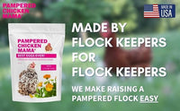 Pampered Chicken Mama Backyard Chicken Treats for Great Eggs - All-Natural Backyard Chicken Feed Supplies - Hen Treats for The Best Eggs Ever - High Calcium Supplement for Chickens (8 pounds)