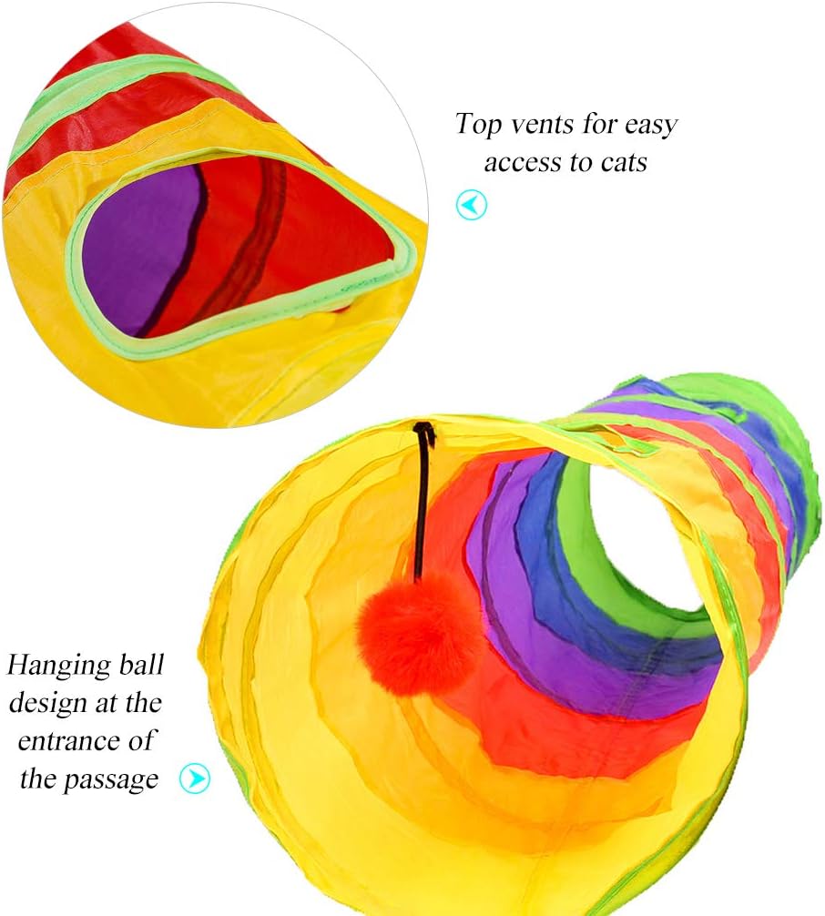 Andiker Cat Tunnel for Indoor Cats - colorful - image 4