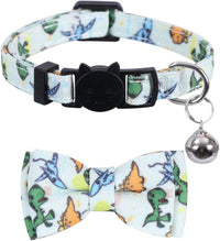 2 Pack Cat Collar Breakaway with Cute Bow Tie and Bell for Kitty - image 3