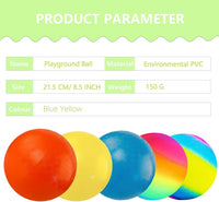 YNHFIFI 8.5 inch rainbow playground ball for kickball, dodgeball and four square - view 13