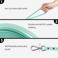 Dog Training Long Leash Waterproof Long Line Heavy Duty Outdoor - 20FT / Mint green - image 3