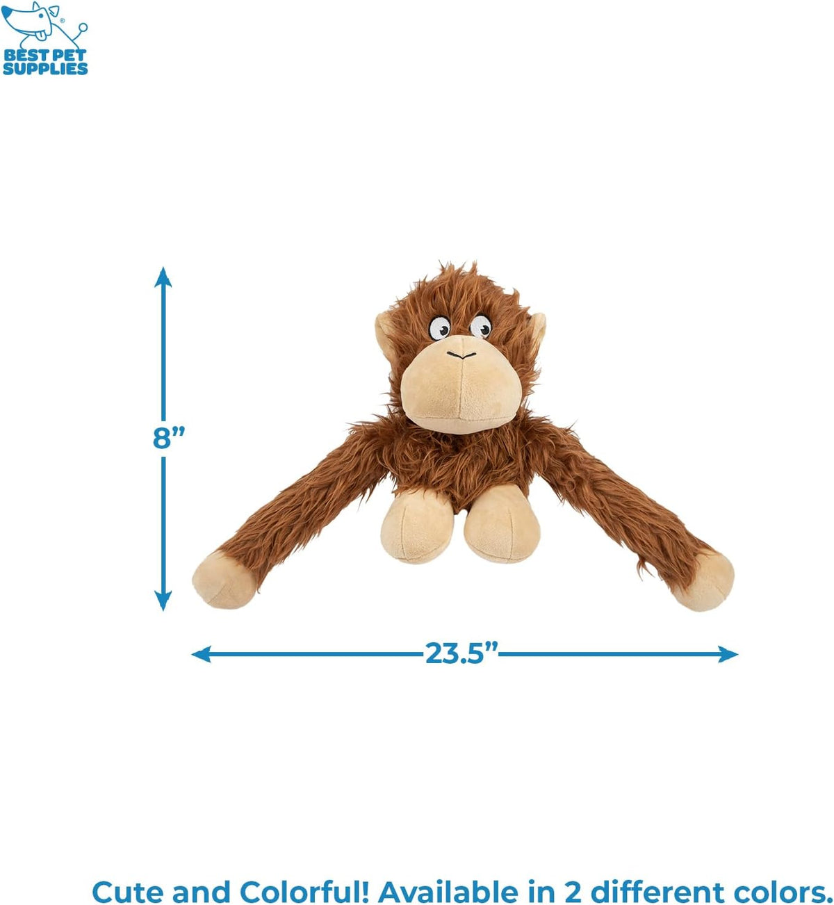 Best Pet Supplies Bunny Buddy Squeaky Plush Dog Toy, Beige - O-Hug-Atan (Brown) / Large - image 4