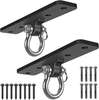 Dolibest Ceiling Mount Swing Hanger Heavy Duty Swing Set Hook - 4 Holes Ceiling Anchor- 2 Pack