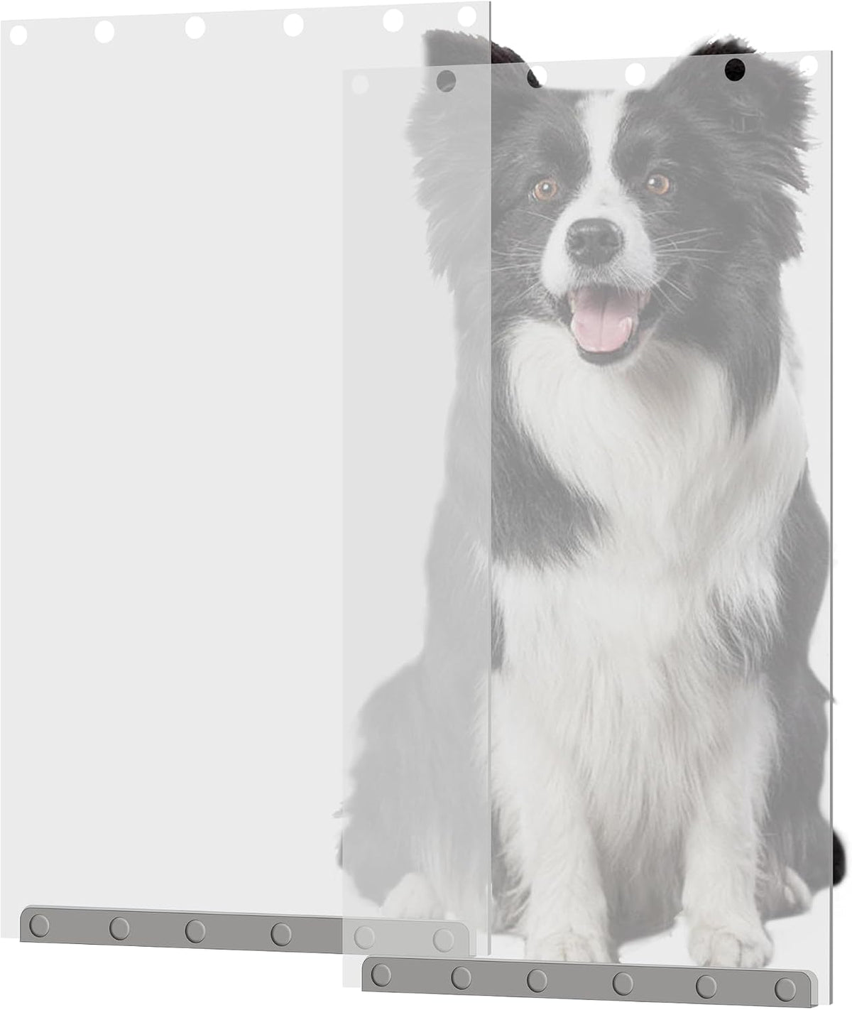 TonGass 10" x 18" Pet Door Flap Large Transparent Dog Door Flap - 2 / Extra Large