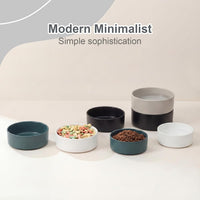 Ceramic Dog Bowl for Food and Water - Small / Black (2 Pack) - image 3