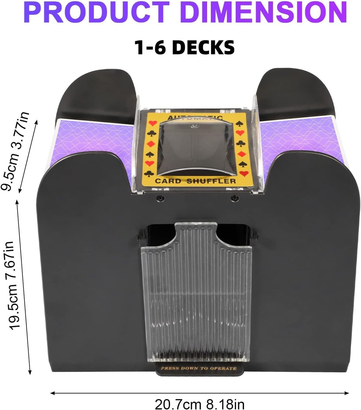 FEIERYA Automatic Card Shuffler 1/2/4/6 Decks – Fun for Kids & Family - 6 Decks - image 3