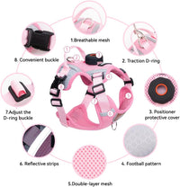 Skmeditec Cat Harness and Leash Set: Upgraded Escape Proof Vest - Pink (Holder for Airtag) / S - image 3