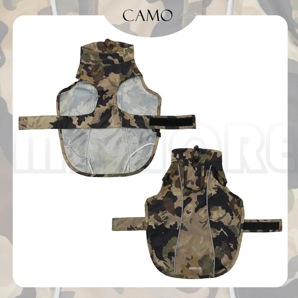 Waterproof Dog Raincoat with Reflective Strip - XX-Large / Camo - image 2