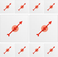 Gejoy 10 Pack Transparent Spinners Bulk for Classroom Clear Spinners - Red / 10