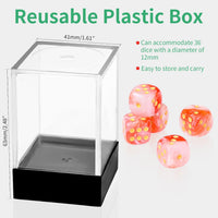 24 of Pack 16MM 6 Sided Dice Set, Two Colours D6 Game Dice Set - Red White - image 4