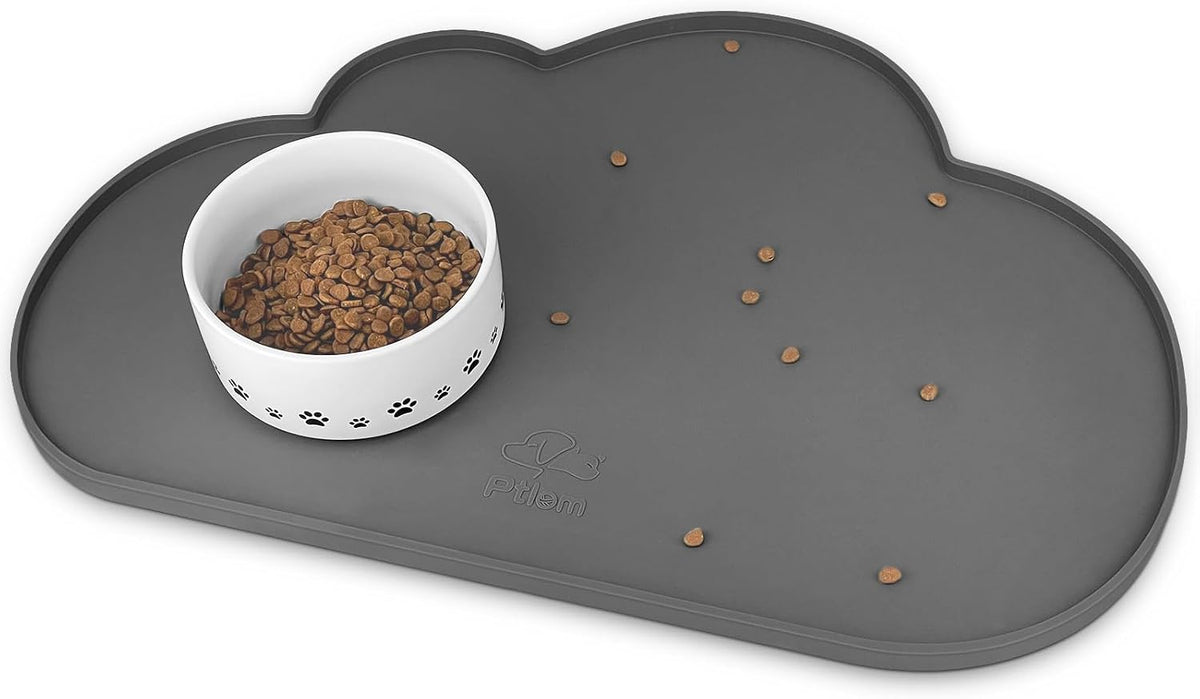 Silicone Pet Placemat for Dogs and Cats - 23.4"L x 15.7"W / Grey