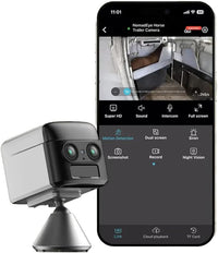 NomadEye Wireless Horse Trailer Camera – 4K Live Video & 2-Way Audio – WiFi Connect – Magnetic Mount – 15Hrs Recording – Night Vision – iOS & Android App