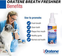 Zymox Oratene Brushless Oral Care Breath Freshener for Dogs and Cats, 4oz