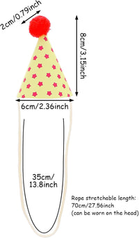 10pcs Colorful Mini Party Hats - Colorful Stars - image 2