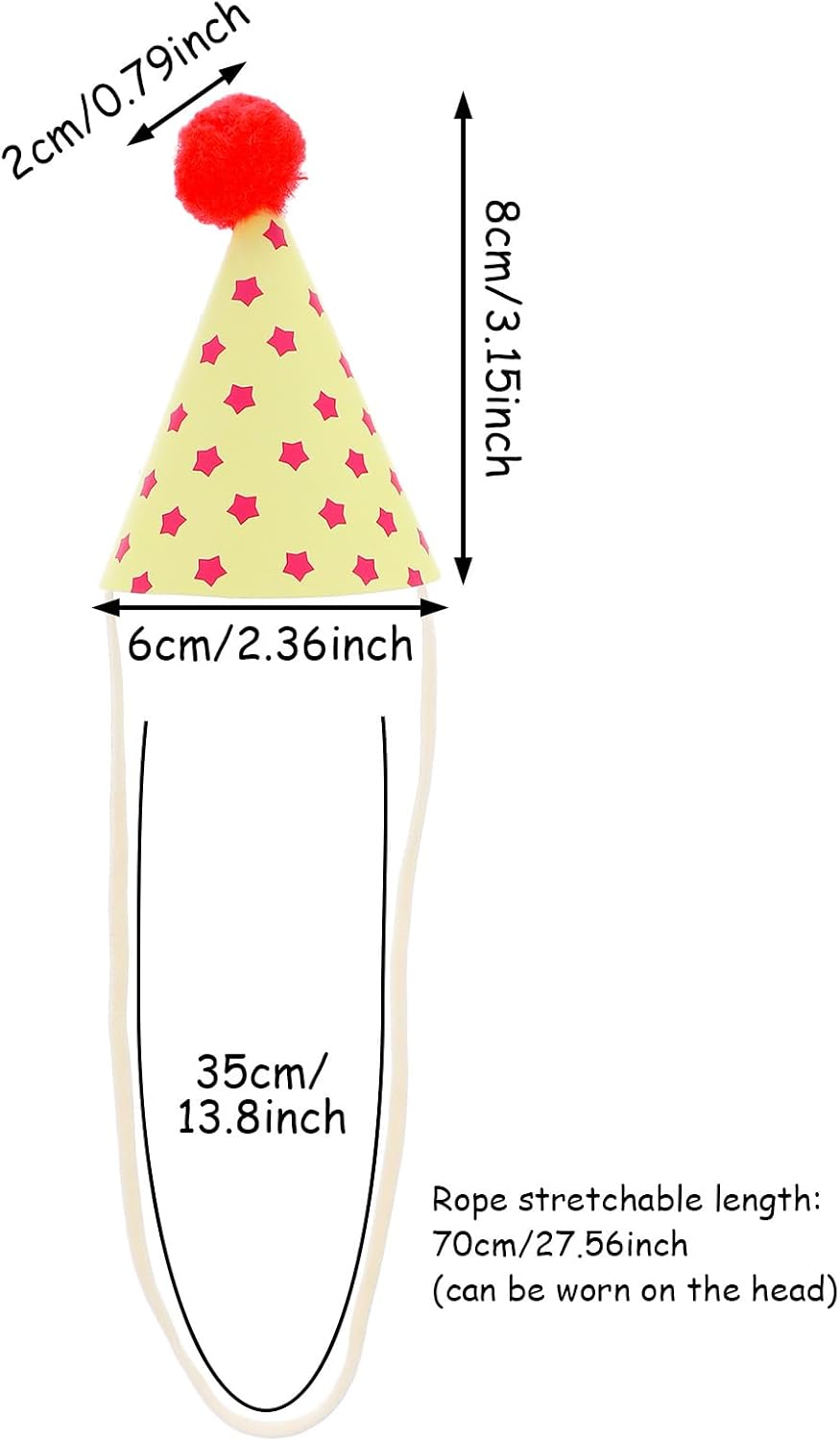 10pcs Colorful Mini Party Hats - Colorful Stars - image 2