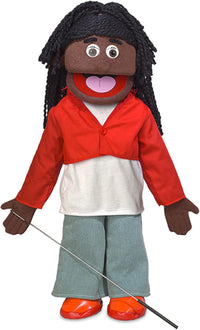 Silly Puppets Sierra 25 inch full body ventriloquist puppet, Black girl character with arm rod