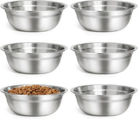 URPOWER 4 Pack 8" Stainless Steel Dog Bowls - 6 Pack