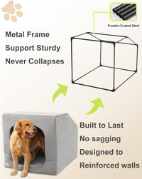 Hovicaed Indoor Dog House Small Sized Dog Tent with Dog Cave Bed - XX-Large (42"L x 30"W x 30"Th) - image 3