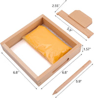 Suwimut wooden Montessori sand tray with wooden pen for letter writing practice - view 3