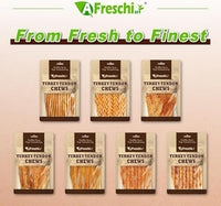 Afreschi Turkey Tendon Flake 3.5 oz, USA-Sourced Turkey Tendon, Dog Treats for Classic Series, All Natural Human Grade Dog Treat, Suitable for Training chew, Rawhide Alternative