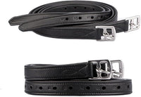 48" / 50" / 54" / 60" New 1" Super Soft English Stirrup Leathers Black/Havana (Havana, 48")