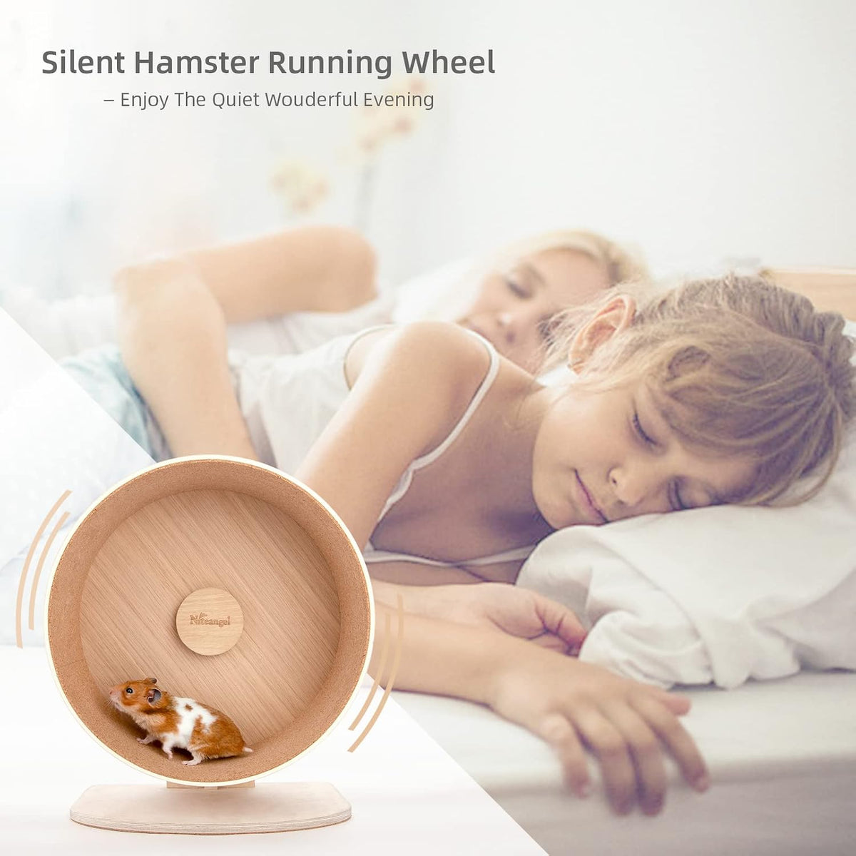 Niteangel Wooden Hamster Exercise Wheel: - Large - image 3