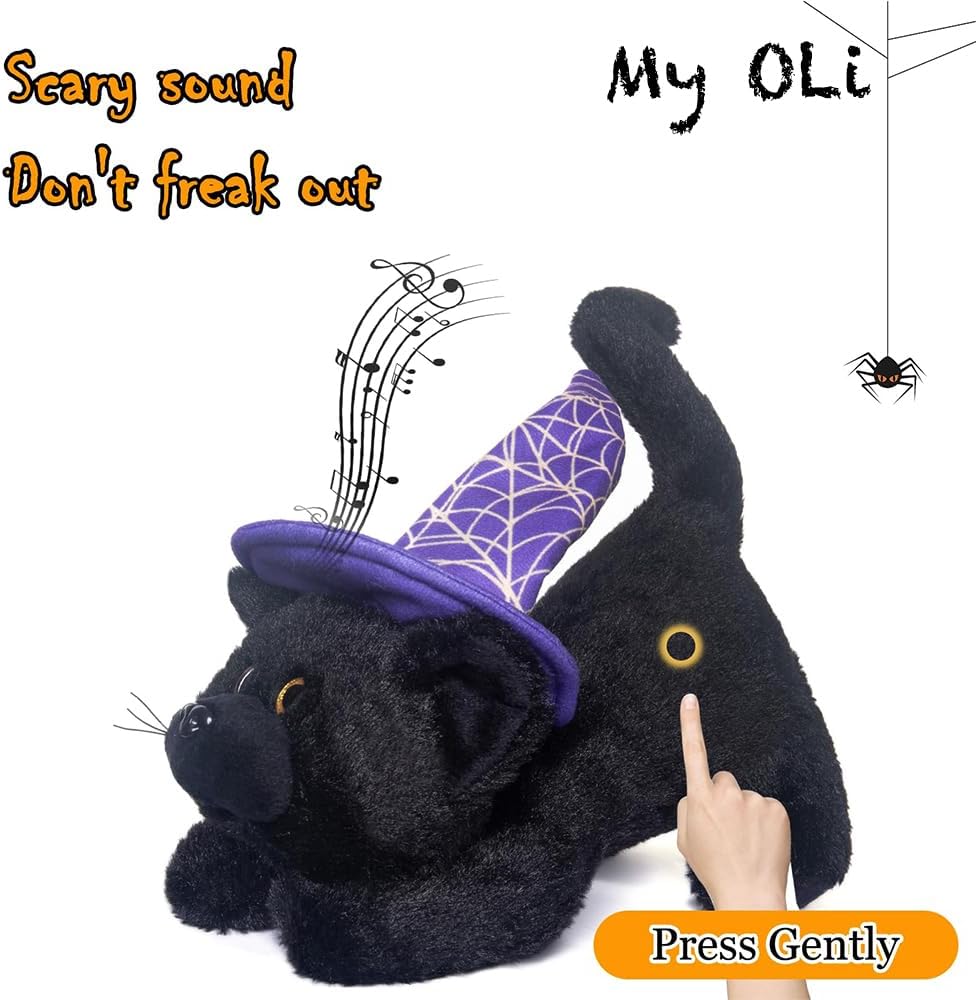 My OLi 9 inch Halloween plush bears 2 pack in pumpkin and wizard costumes with flip-top hats - view 16