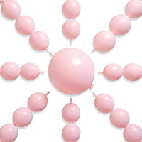 PartyWoo 100 white 6 inch linking balloons for garlands and arches - view 8