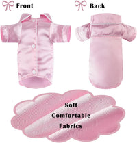 Dog Silk Pajamas Small Sized Dog Robe Satin Pjs with Belt – Essentials for Dogs - Pink / Medium - image 4