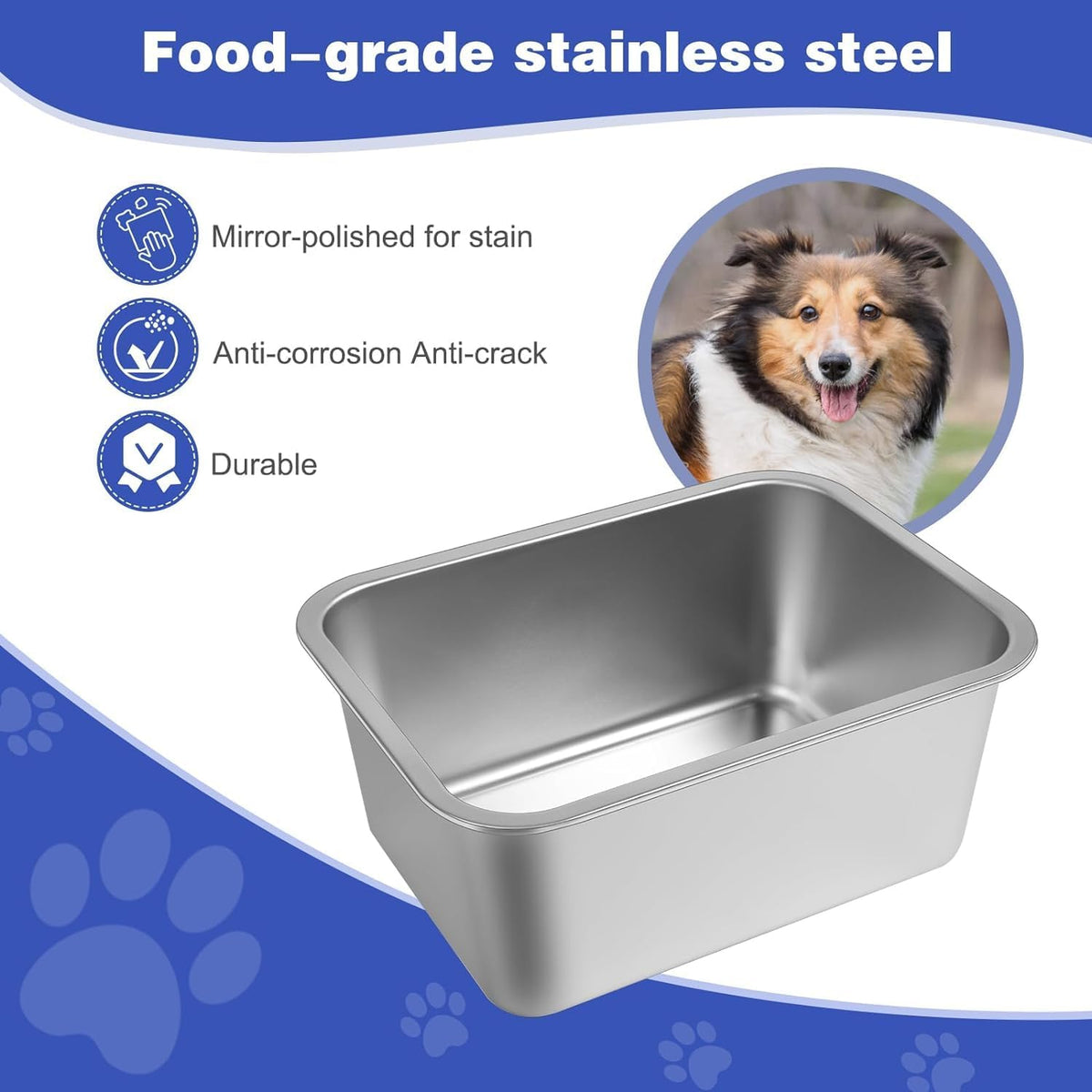 3 Gallon Large Dog Water Bowl, Stainless Steel Bowl, Giant Dogs – Essentials for Dogs - 1PCS(Original Color) / 4 Gallons - image 4