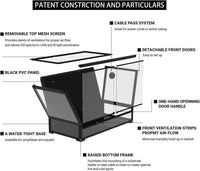 REPTI ZOO 50 Gallon Reptile Glass Tank Terrarium 2 in 1 Side Meshes - 36"W X 18"D X 24"H (60 Gallon) - image 2