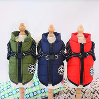 HDKUW Small Dog Jacket, Small Dog Coat Harness Winter Warm Vest Jacket Waterproof Cotton Costume for Puppy Small Dogs (M, Red)