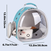 Portable Small Animal Backpack Travel Breathable Pet Carrier Bag - Green / Backpack - image 2