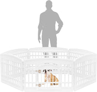 IRIS USA 4-Panel Dog Playpen, Pet Enclosure - 6 Panel - 24" H / White - image 4