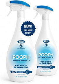 POOPH Pet Odor Eliminator Spray - 16 Fl Oz (Pack of 2) / Odor Eliminator (Max Strength)