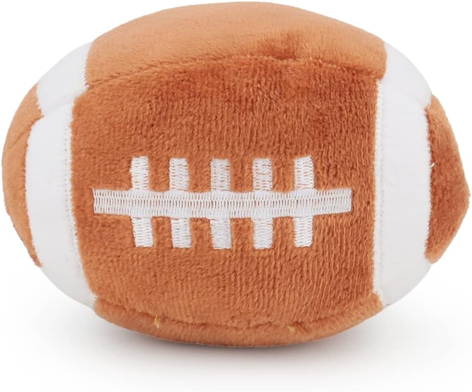 Dog Toys Balls, Chewable Plush Football for Dogs, Soft Pet Ball - Rugby